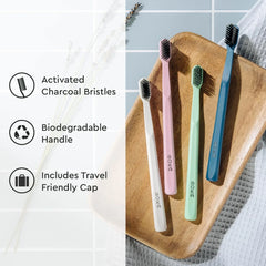 Classic Activated Charcoal Toothbrush 2-Pack
